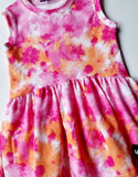 Tie dye twirl summer dress