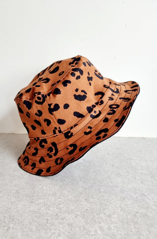 Leopard print bucket Hat