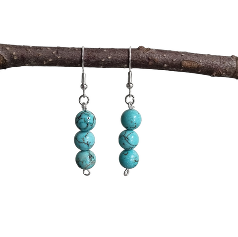 3 Turquoise-stone on silver hook