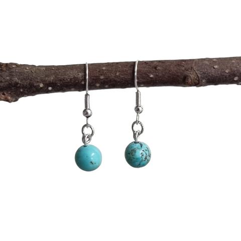 1 Turquoise-stone on silver tone hook