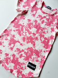 Pink splash Tie Dye Summer dress**PREMADE**sz1