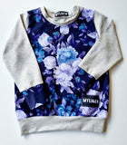 mid night floral long sleeve top