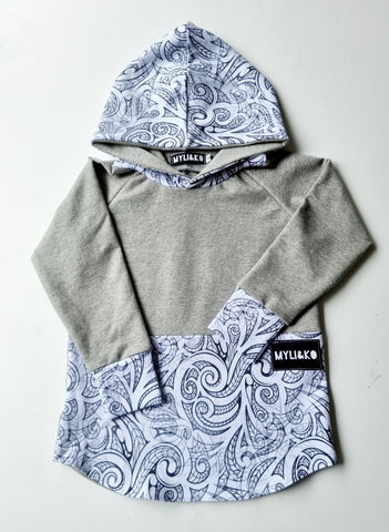 Onewa Koru design hooded top